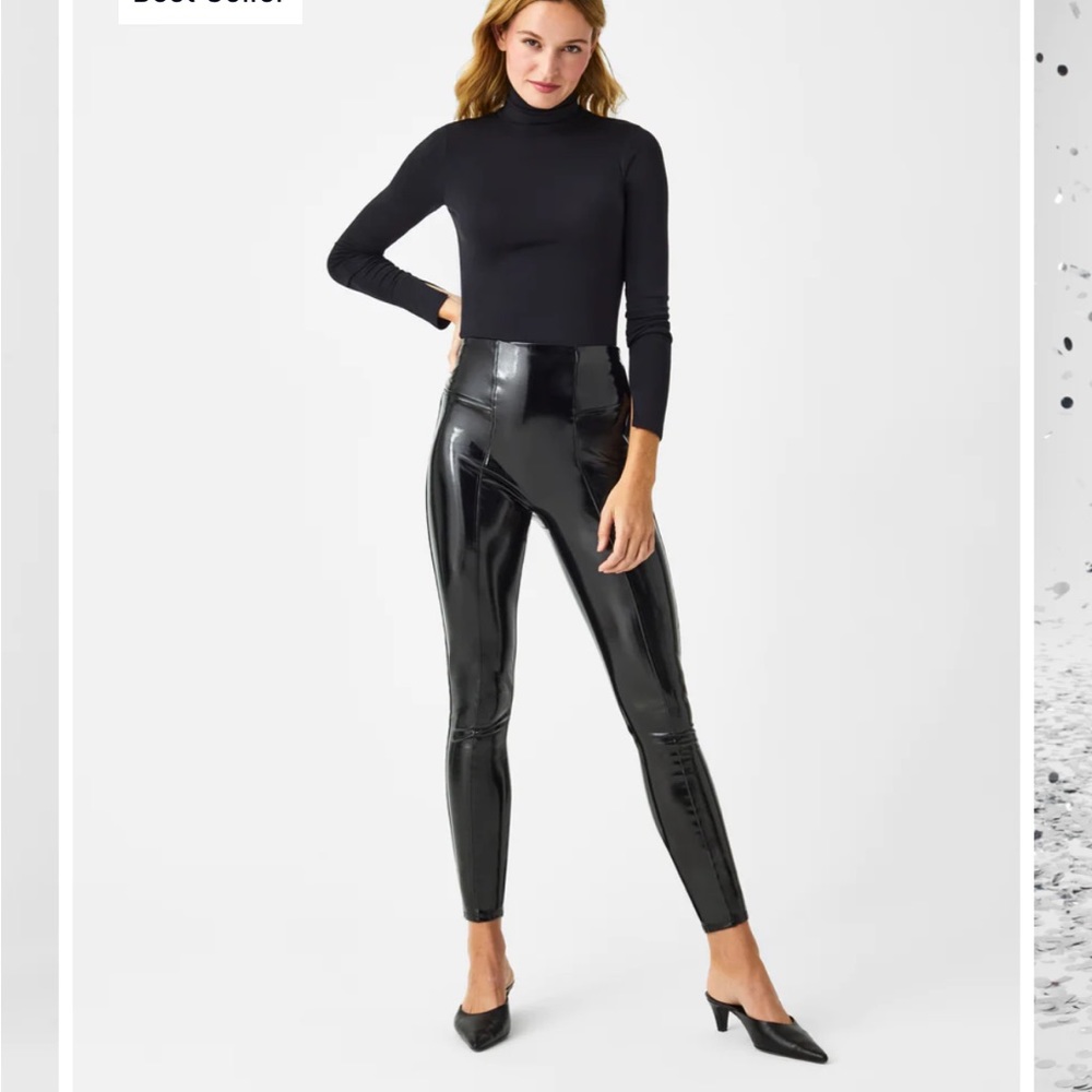 Spanx faux Patent leather leggings!